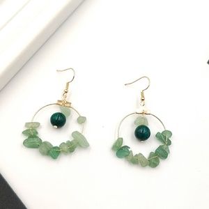 Green Natural Gravel Earrings 3/$30+4.99$Shipping!